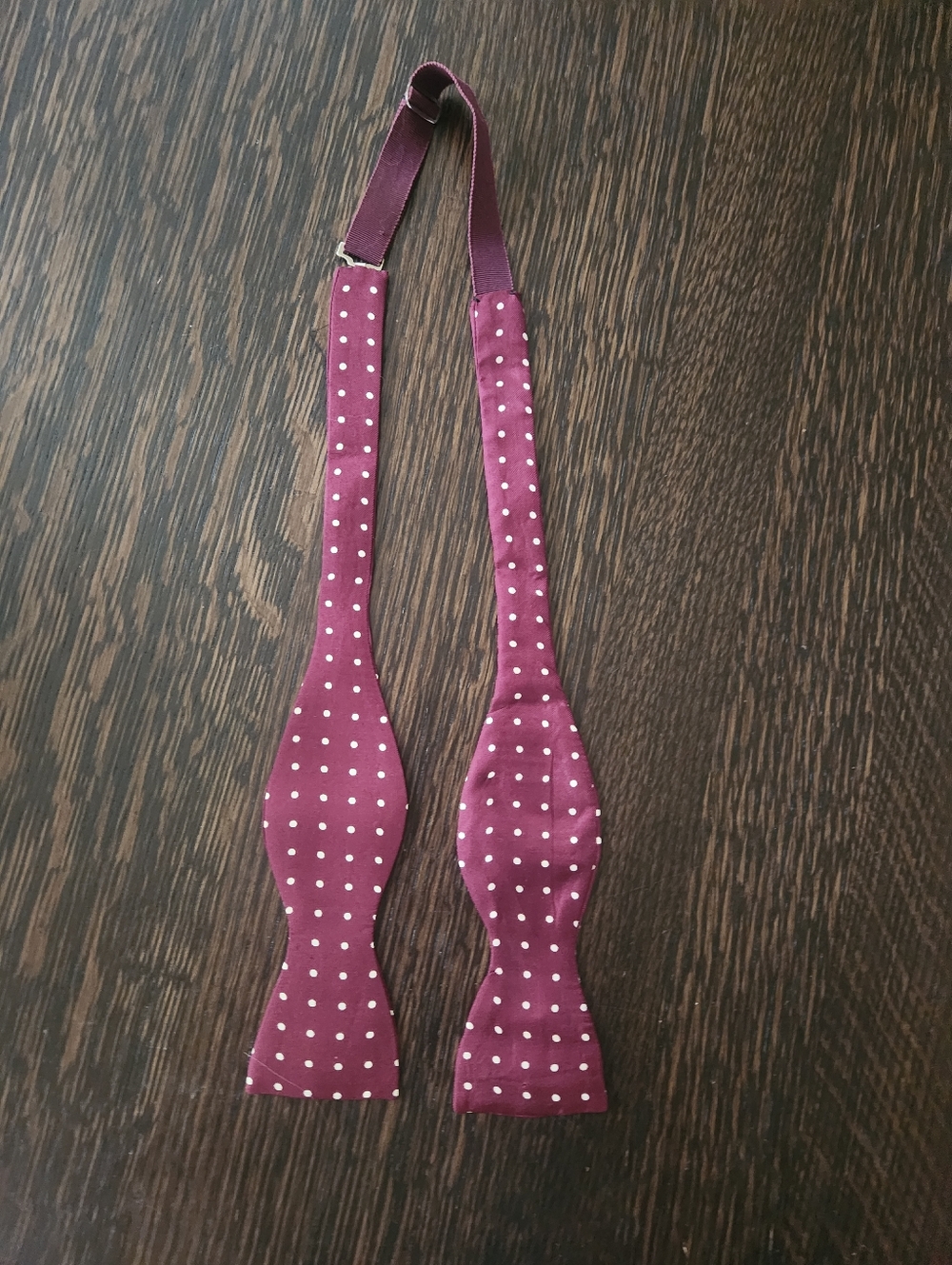 Silk Burgundy Bowtie Necktie EUC $18